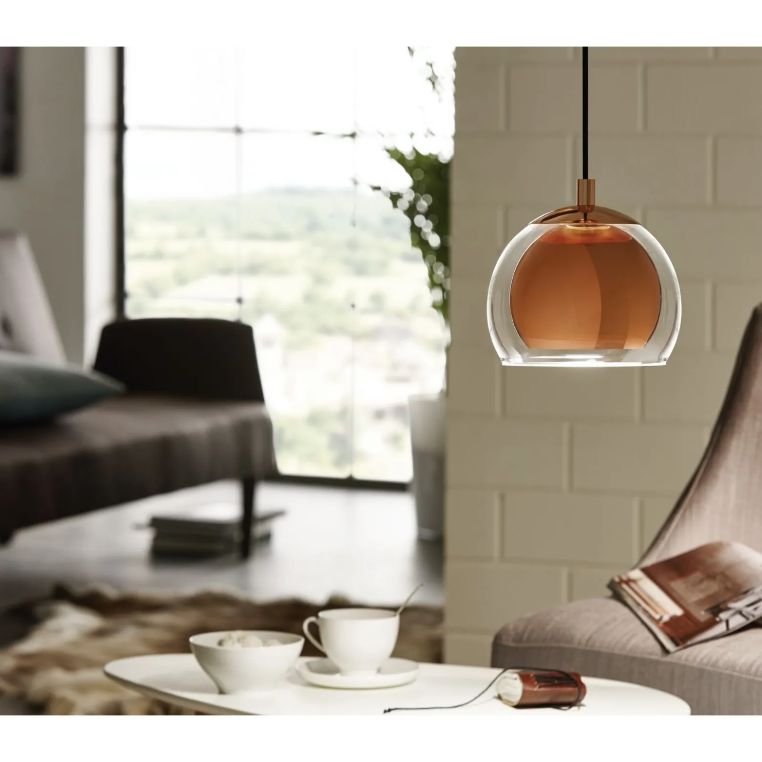 Eglo Pendellampa Rocamar Stål Koppar | 190mm - Passande För 1x E27