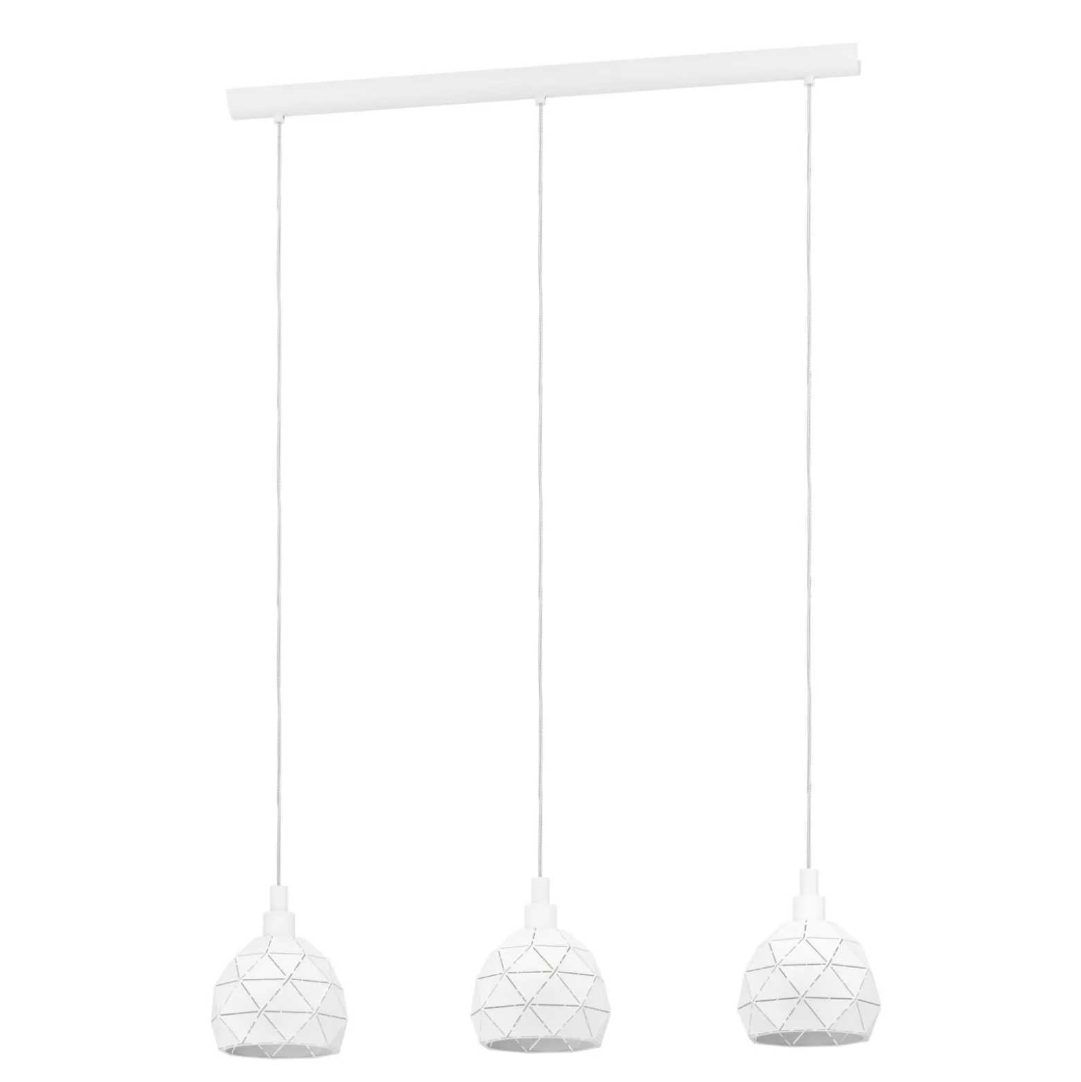 Eglo Pendellampa Roccaforte Stål Vit | Passande För 3x E14
