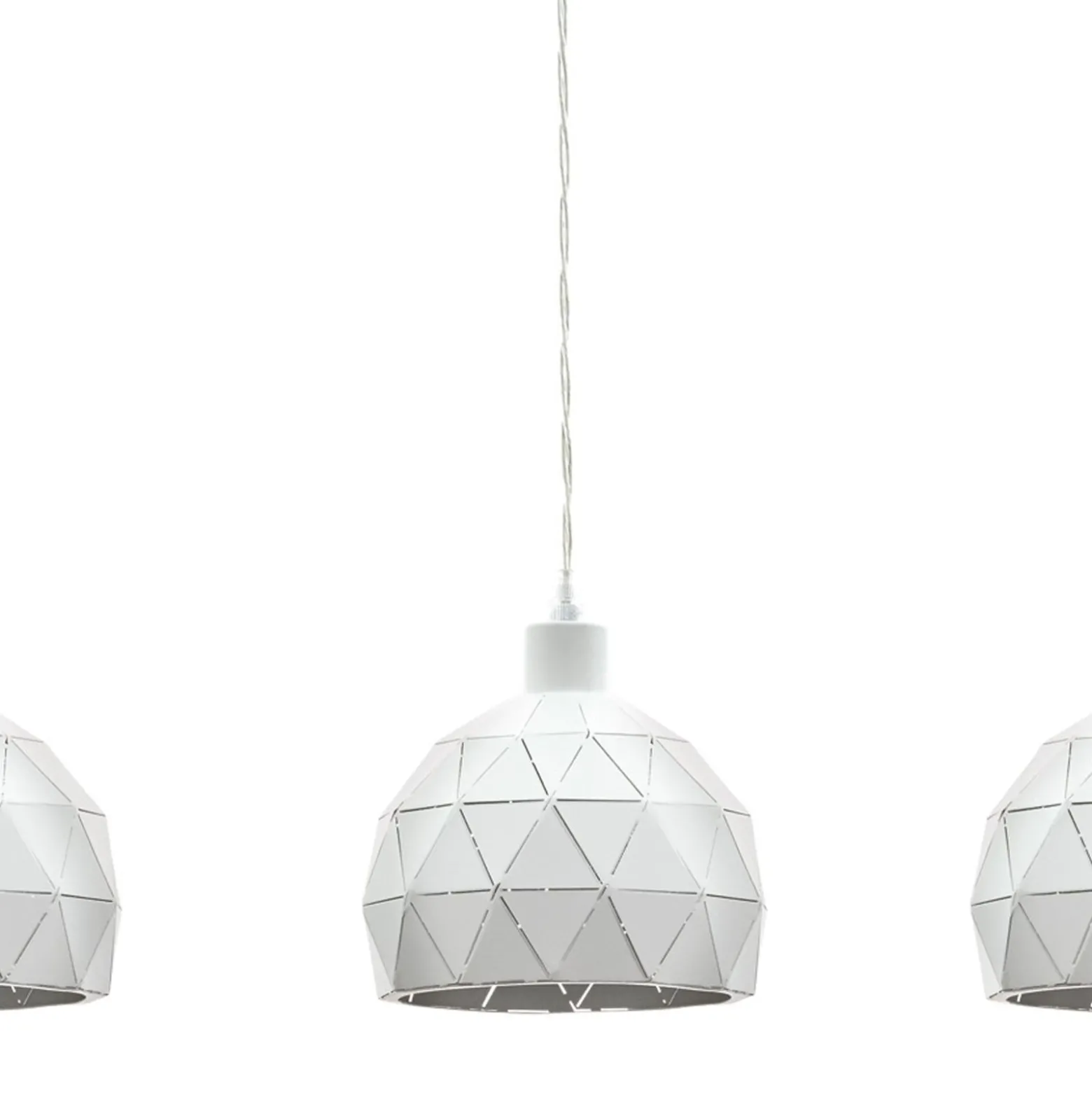 Eglo Pendellampa Roccaforte Stål Vit | Passande För 3x E14