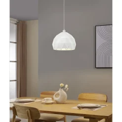 Eglo Pendellampa Roccaforte Stål Vit | 400mm - Passande För 1x E27