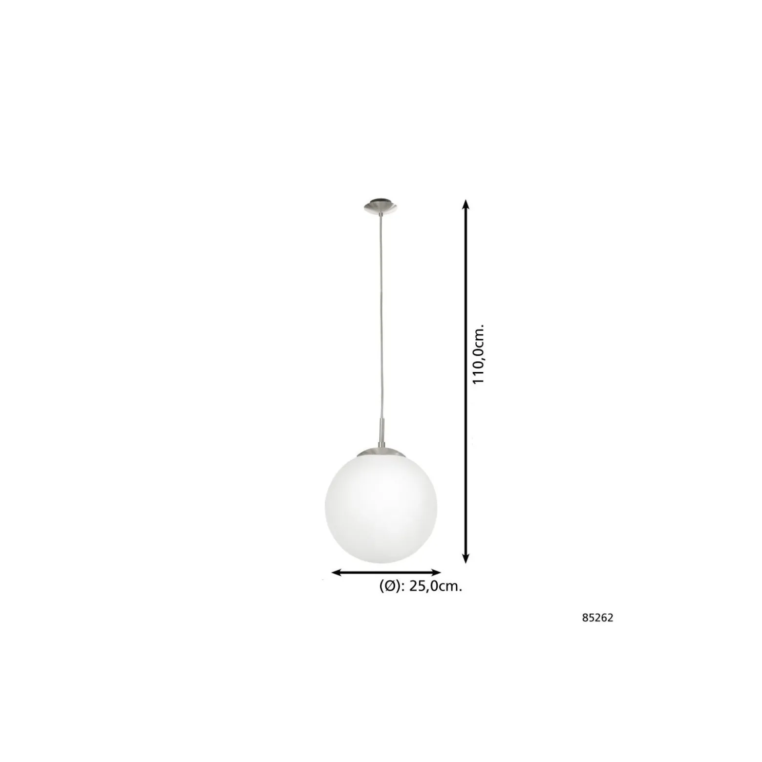 Eglo Pendellampa Rondo Stål Satin Nickel | Passande för E27