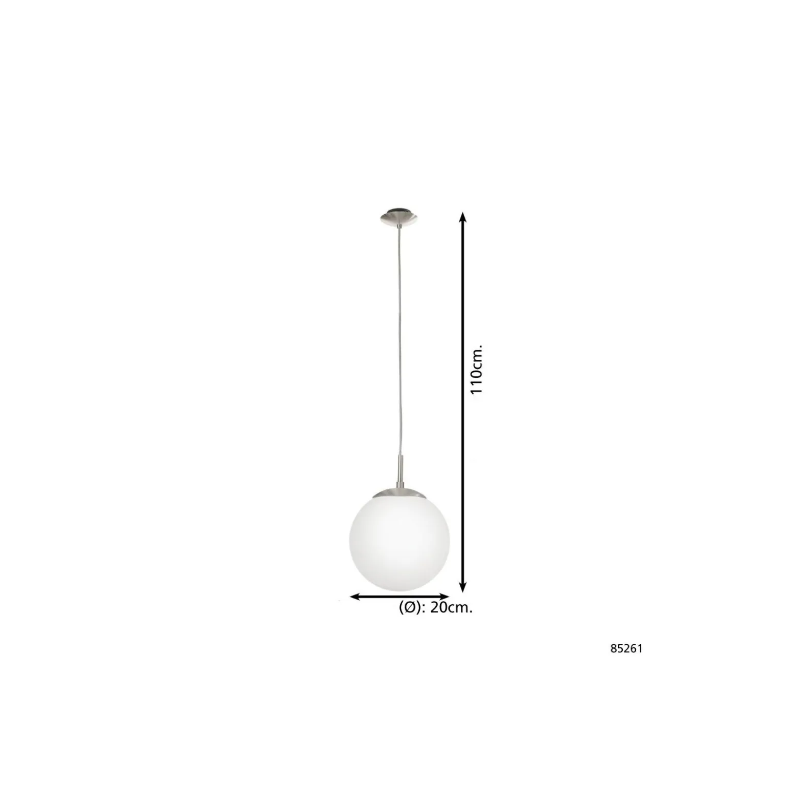 Eglo Pendellampa Rondo Stål Satin Nickel | Passande för E27