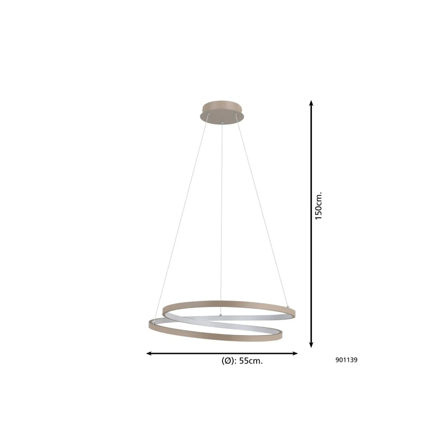 Eglo Pendellampa Ruotale Stål Sandig 36W 4500lm - 830 Varm Vit