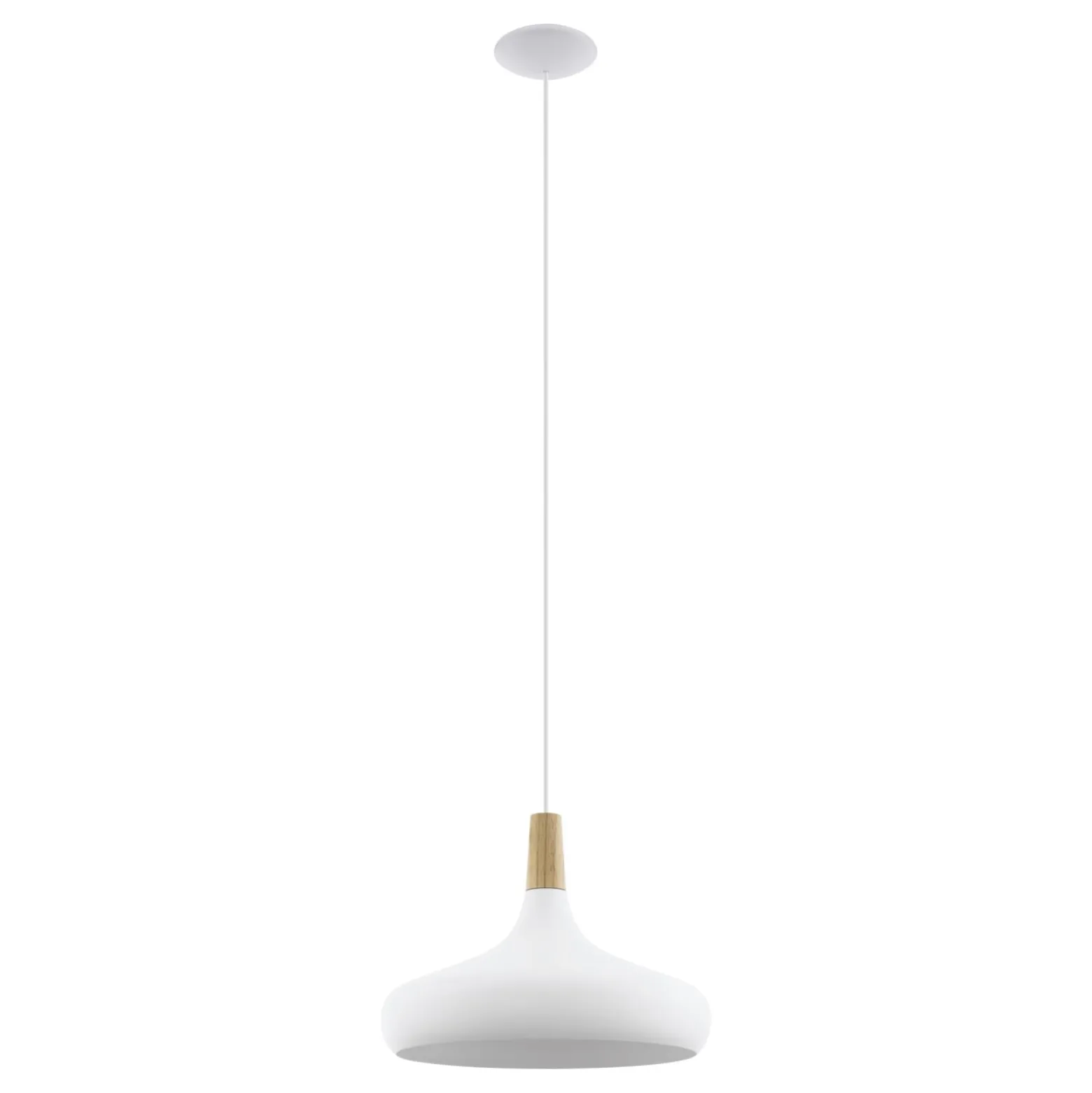Eglo Pendellampa Sabinar Stål Vit | 400mm - Passande För 1x E27