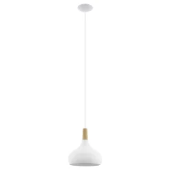 Eglo Pendellampa Sabinar Stål Vit | 280mm - Passande För 1x E27
