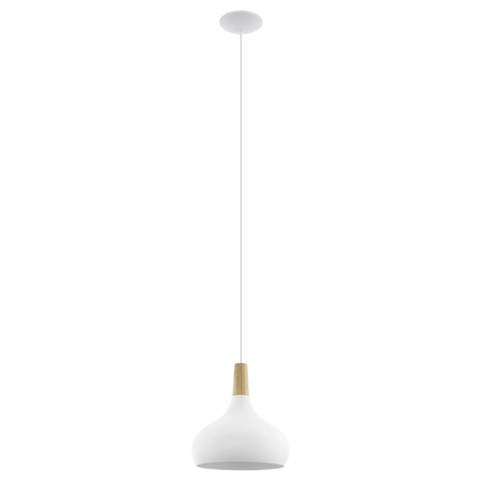 Eglo Pendellampa Sabinar Stål Vit | 280mm - Passande För 1x E27
