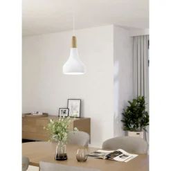 Eglo Pendellampa Sabinar Stål Vit | 180mm - Passande För 1x E27