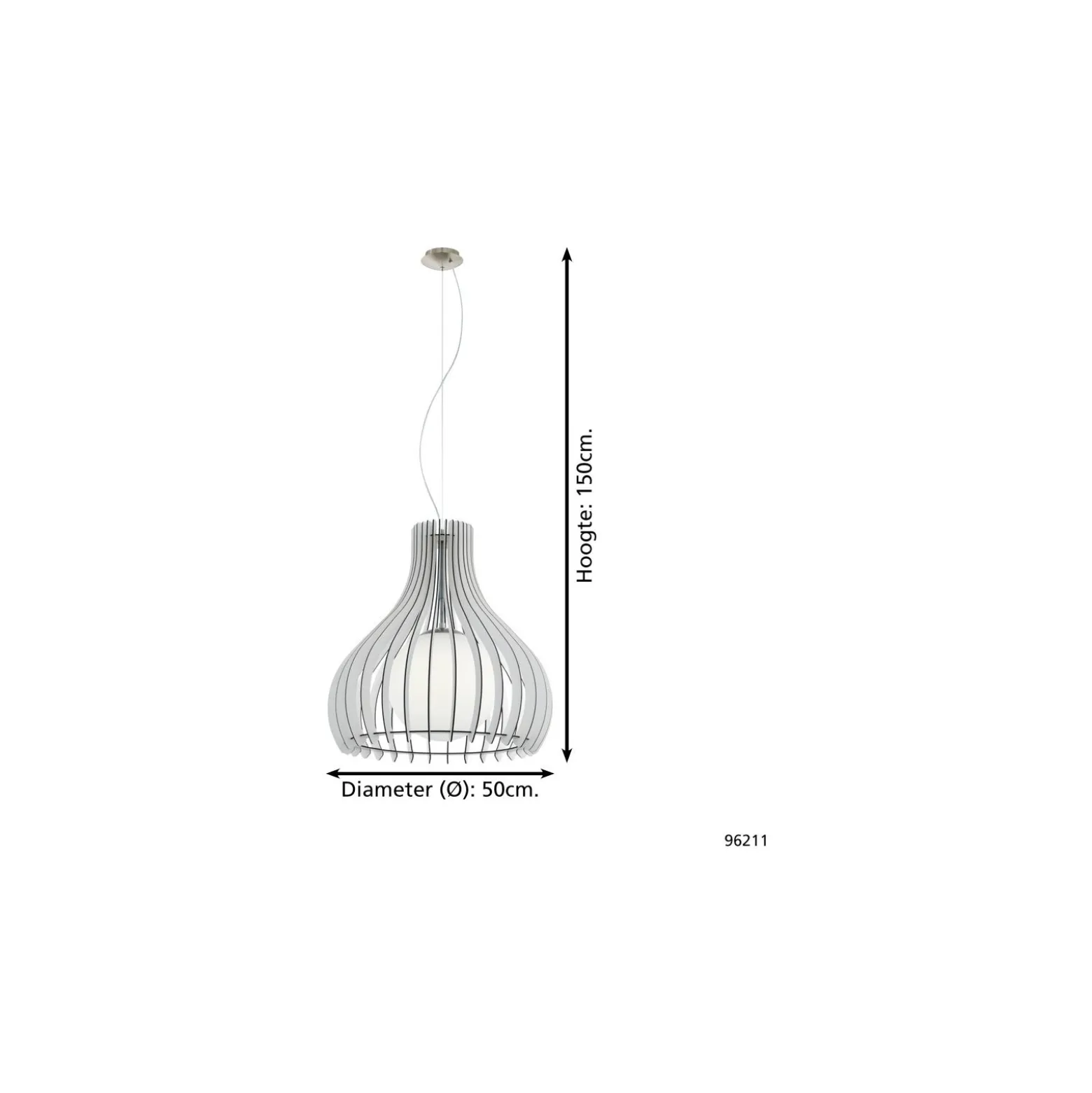 Eglo Pendellampa Tindori Stål Satin Nickel | IP20 - Passande för 1x E27