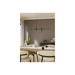 Eglo Pendellampa Trepilia Aluminium Stål Svart 20W 2500lm - 830 Varm Vit | IP20