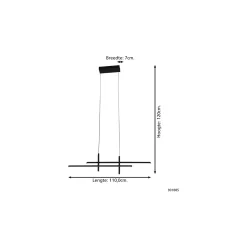 Eglo Pendellampa Trepilia Aluminium Stål Svart 20W 2500lm - 830 Varm Vit | IP20