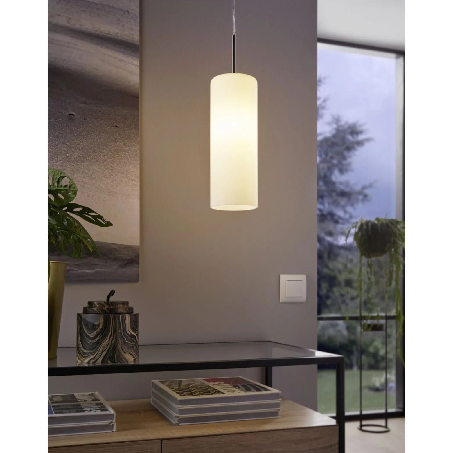Eglo Pendellampa Troy 3 Stål Vit | 110mm - Passande För 1x E27