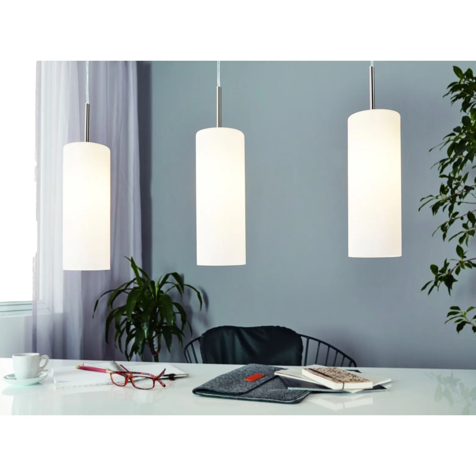 Eglo Pendellampa Troy 3 Stål Vit | Passande För 3x E27