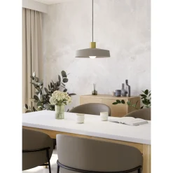Eglo Pendellampa Valdiola Stål Beige | 360mm - Passande För 1x E27