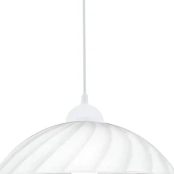 Eglo Pendellampa Vetro Plast Vit | 350mm - Passande För 1x E27