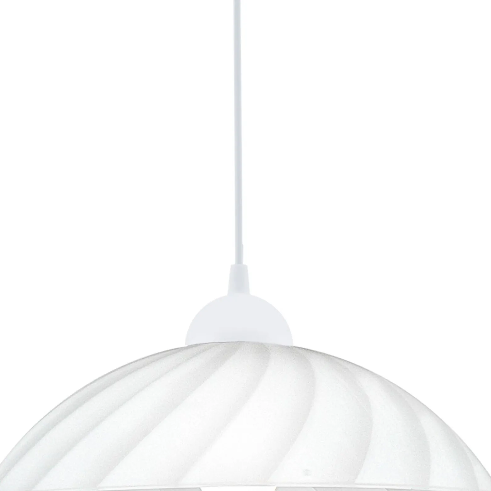 Eglo Pendellampa Vetro Plast Vit | 350mm - Passande För 1x E27