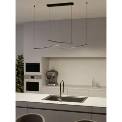 Eglo Pendellampa Villeggi Aluminium Svart 22W 3600lm - 827-865 Justerbar Vit | Dimbar