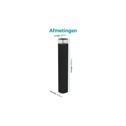Eglo Piedestallampa Castelnuovo Aluminium Svart | IP65 - Passande för 1x GU10
