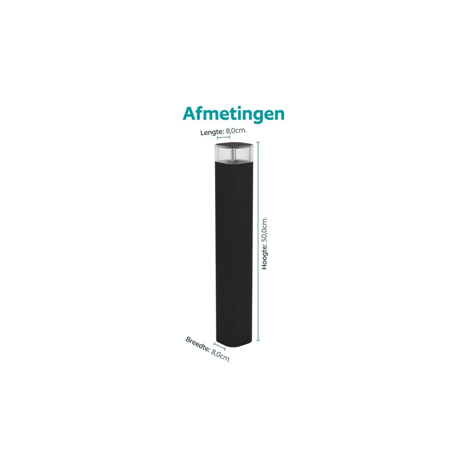 Eglo Piedestallampa Castelnuovo Aluminium Svart | IP65 - Passande för 1x GU10