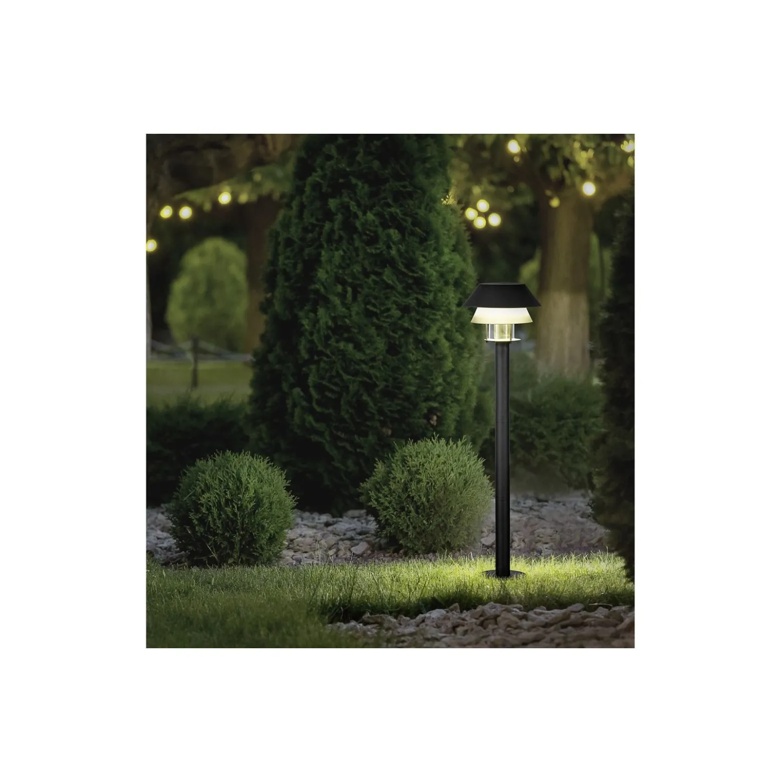 Eglo Piedestallampa Chiappera Stål Svart | 330mm - IP54 - Passande för 1x E27
