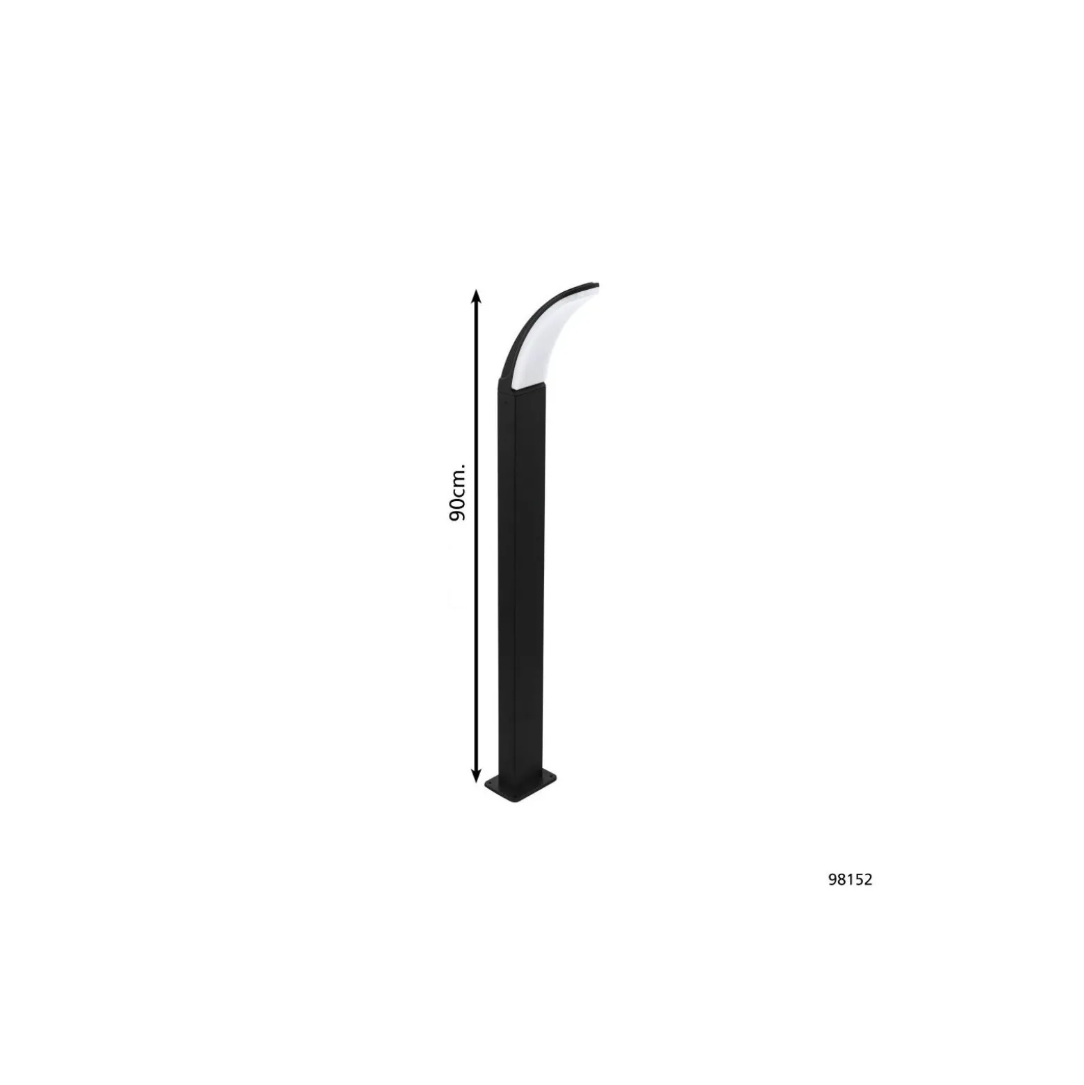 Eglo Piedestallampa Fiumicino Utomhus Aluminium Svart 11.5W 1200lm - 830 Varm Vit