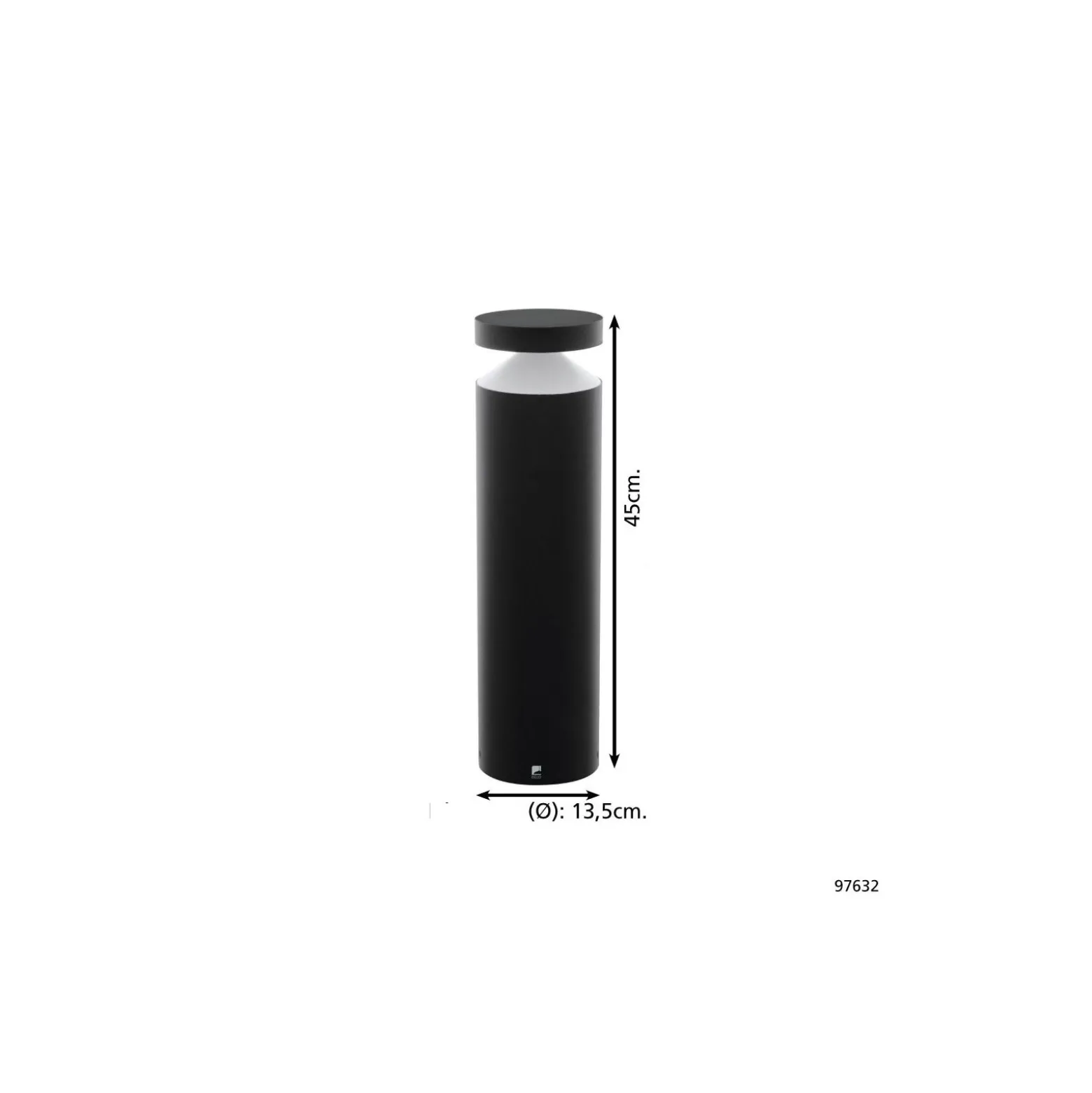 Eglo Piedestallampa Melzo Utomhus Aluminium Svart 11W 1300lm - 830 Varm Vit