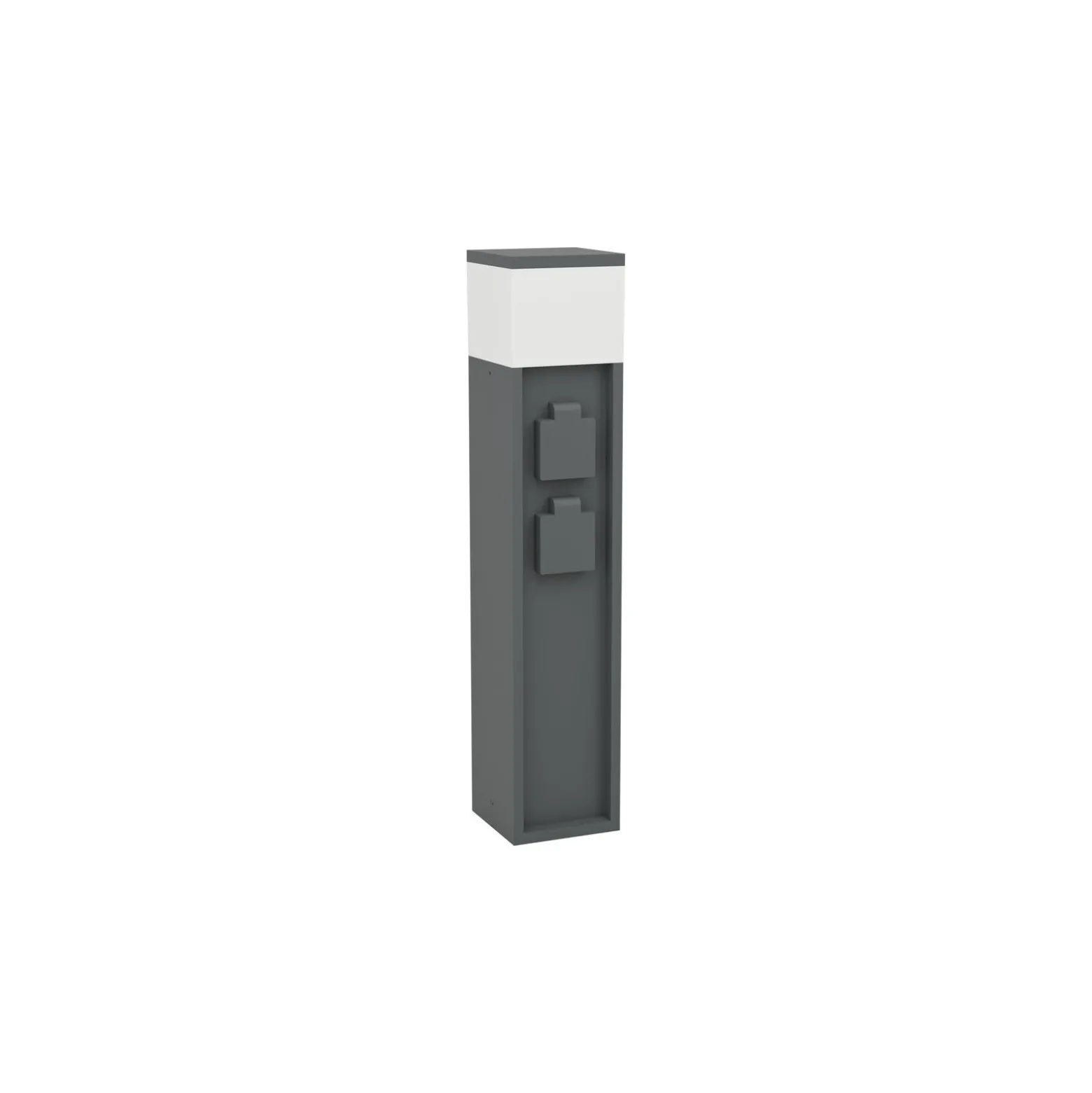 Eglo Piedestallampa Park 5 Aluminium Svart med Eluttag | IP54 - Passande för 1x E27