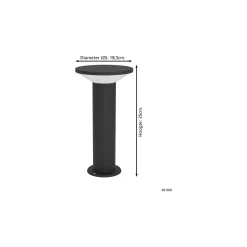 Eglo Piedestallampa Rigosa Stål Svart 10W 1100lm - 830 Varm Vit | IP44