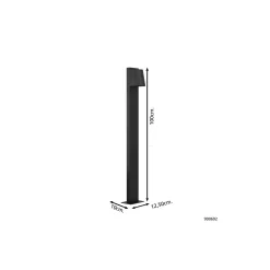 Eglo Piedestallampa Stagnone Utomhus Stål Svart 4.6W 400lm - 830 Varm Vit | Passande för GU10