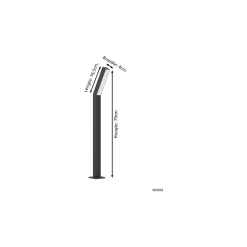 Eglo Piedestallampa Ugento Aluminium Svart 4W 480lm - 830 Varm Vit | IP44