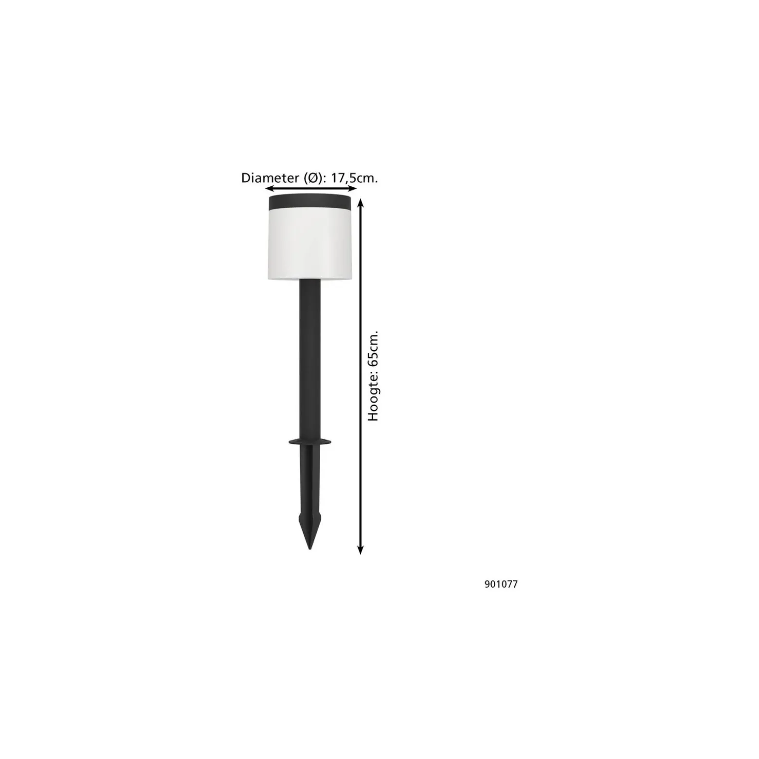 Eglo Spik Ljus Pantete Solar Svart 7W 830lm - 830 Varm Vit | IP65 - Rörelsesensor