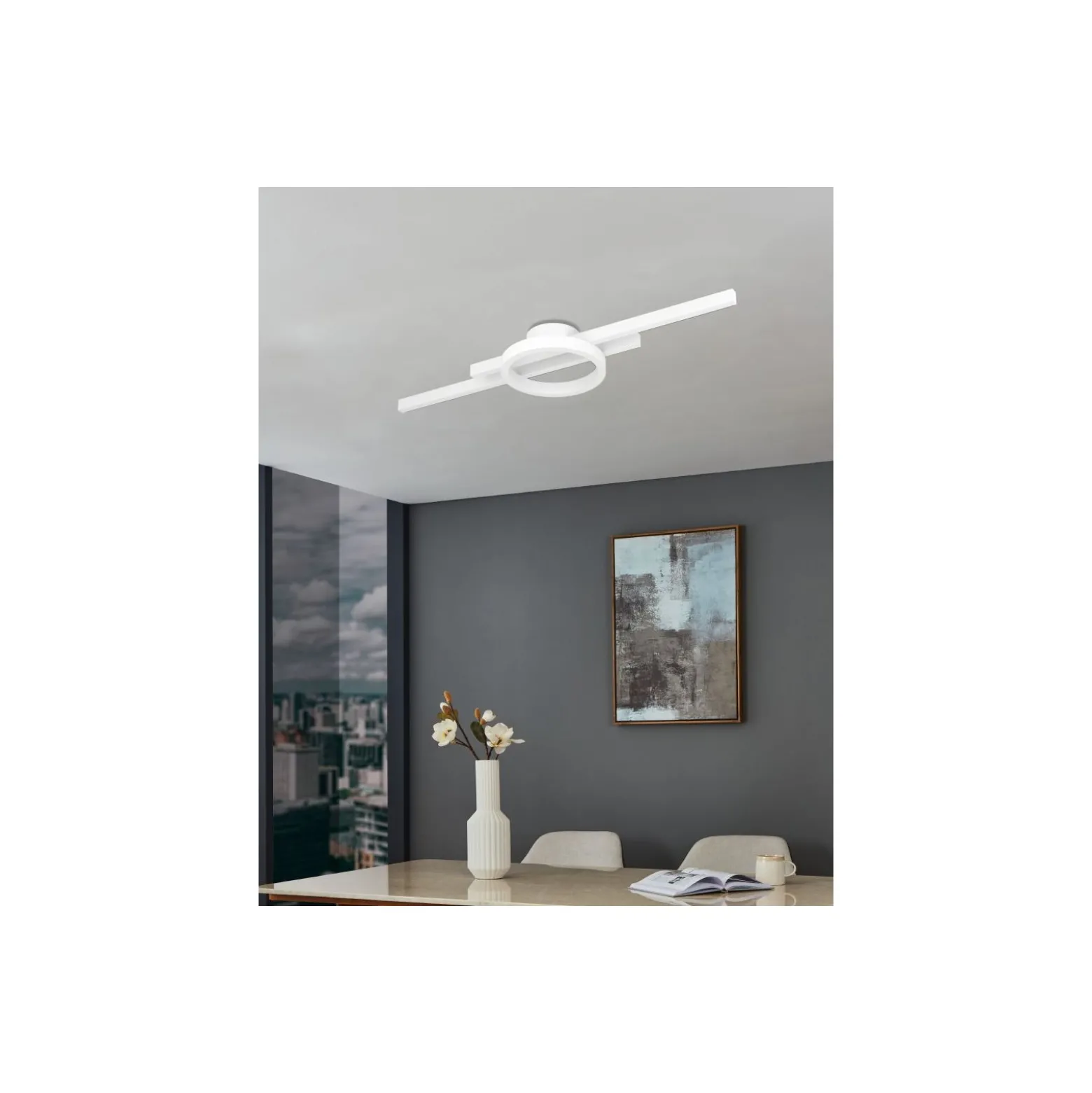 Eglo Taklampa Amandolo Stål Vit 23.5W 2850lm - 827-865 Justerbar Vit + RGB | Dimbar
