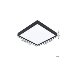 Eglo Taklampa Argolis 2 Stål Svart 20W 2400lm - 830 Varm Vit | IP44