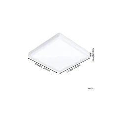Eglo Taklampa Argolis 2 Stål Vit 20W 2400lm - 830 Varm Vit | IP44