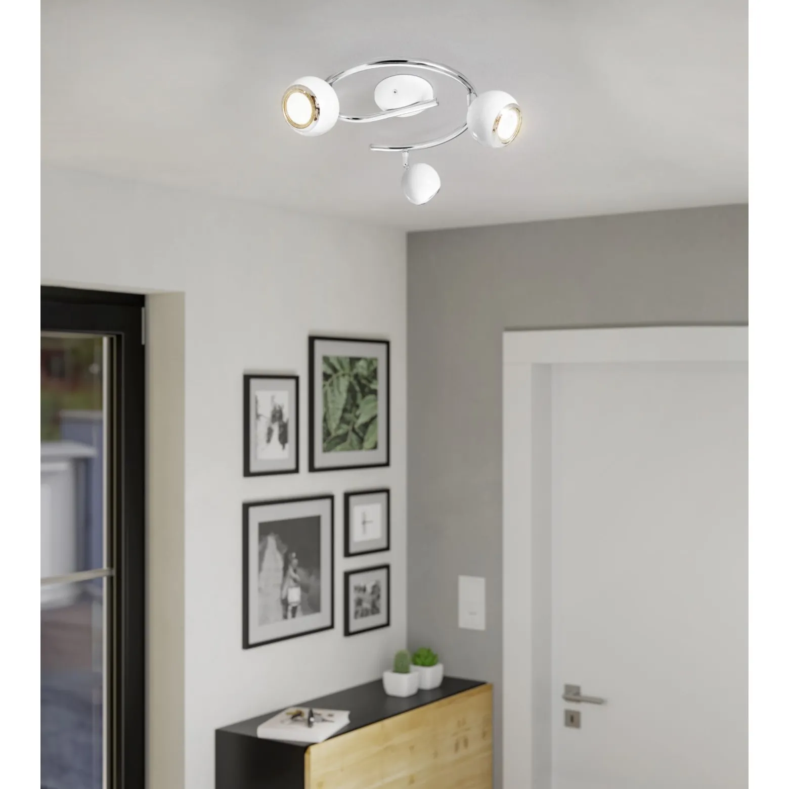 Eglo Taklampa Bimeda Stål Vit 2W 250lm - 830 Varm Vit