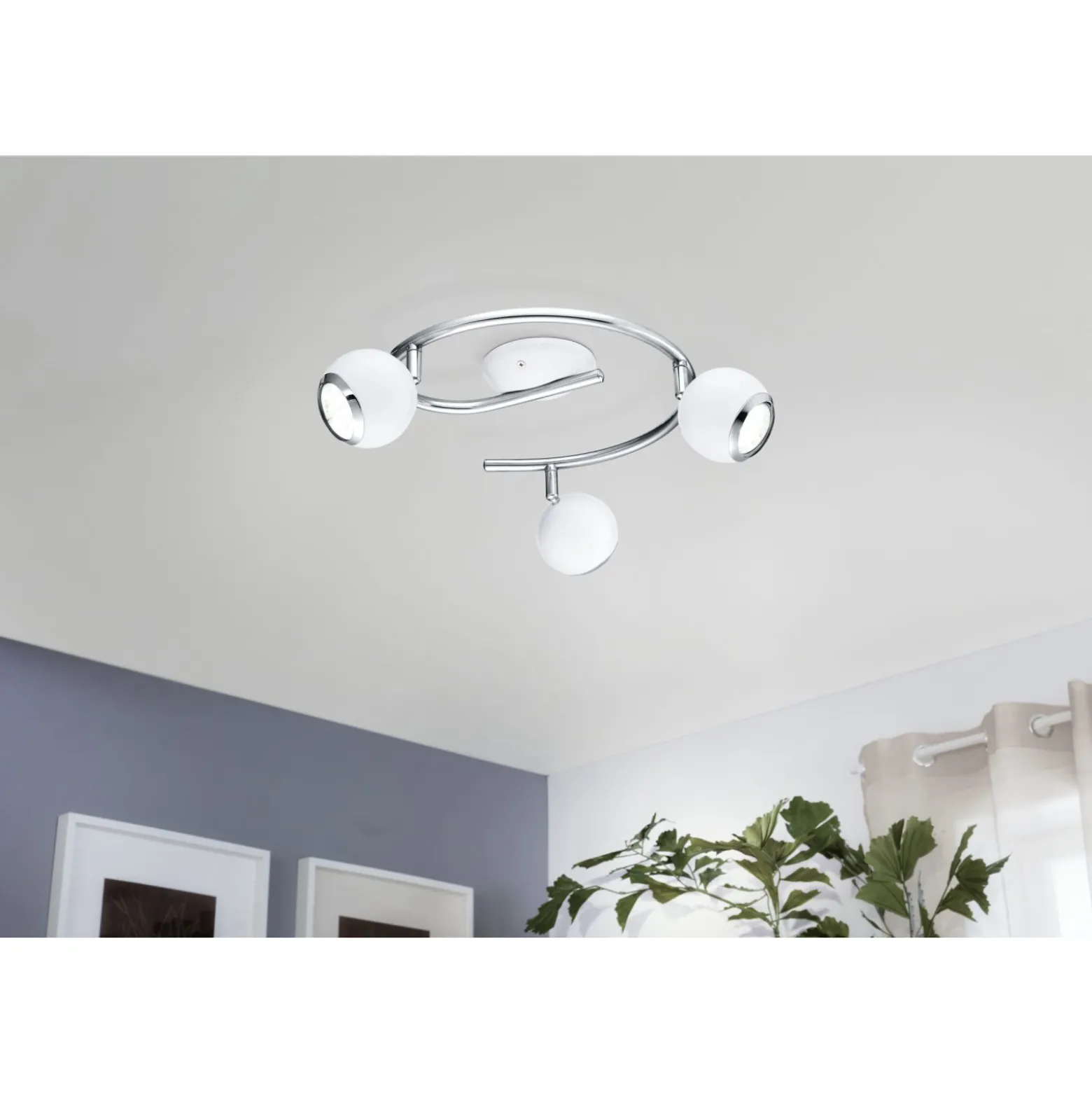 Eglo Taklampa Bimeda Stål Vit 2W 250lm - 830 Varm Vit