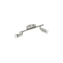 Eglo Taklampa Buzz-LED Stål Satin Nickel 2x2.8W 2x250lm - 830 Varm Vit | IP20 - Inkl. 2x GU10