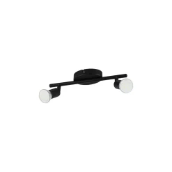 Eglo Taklampa Buzz-LED Stål Svart 2x2.8W 2x250lm - 830 Varm Vit | IP20 - Inkl. 2x GU10