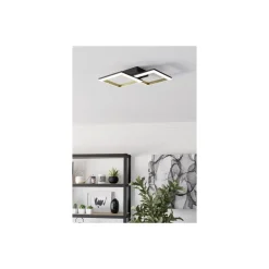 Eglo Taklampa Calliera Stål Svart Guld 18.4W 2500lm - 840 Kallvit | IP20 - Dimbar