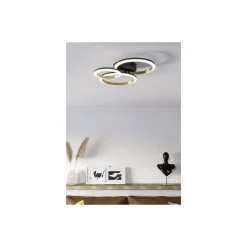 Eglo Taklampa Calliera Stål Svart Guld 20W 2500lm - 840 Kallvit | IP20 - Dimbar