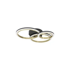 Eglo Taklampa Calliera Stål Svart Guld 20W 2500lm - 840 Kallvit | IP20 - Dimbar