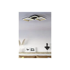 Eglo Taklampa Calliera Stål Svart Guld 20W 2500lm - 840 Kallvit | IP20 - Dimbar