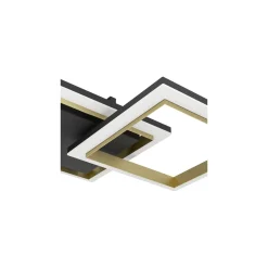 Eglo Taklampa Calliera Stål Svart Guld 20W 2500lm - 840 Kallvit | IP20 - Dimbar