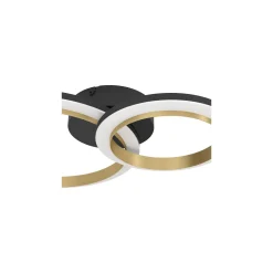 Eglo Taklampa Calliera Stål Svart Guld 12W 1500lm - 840 Kallvit | IP20 - Dimbar