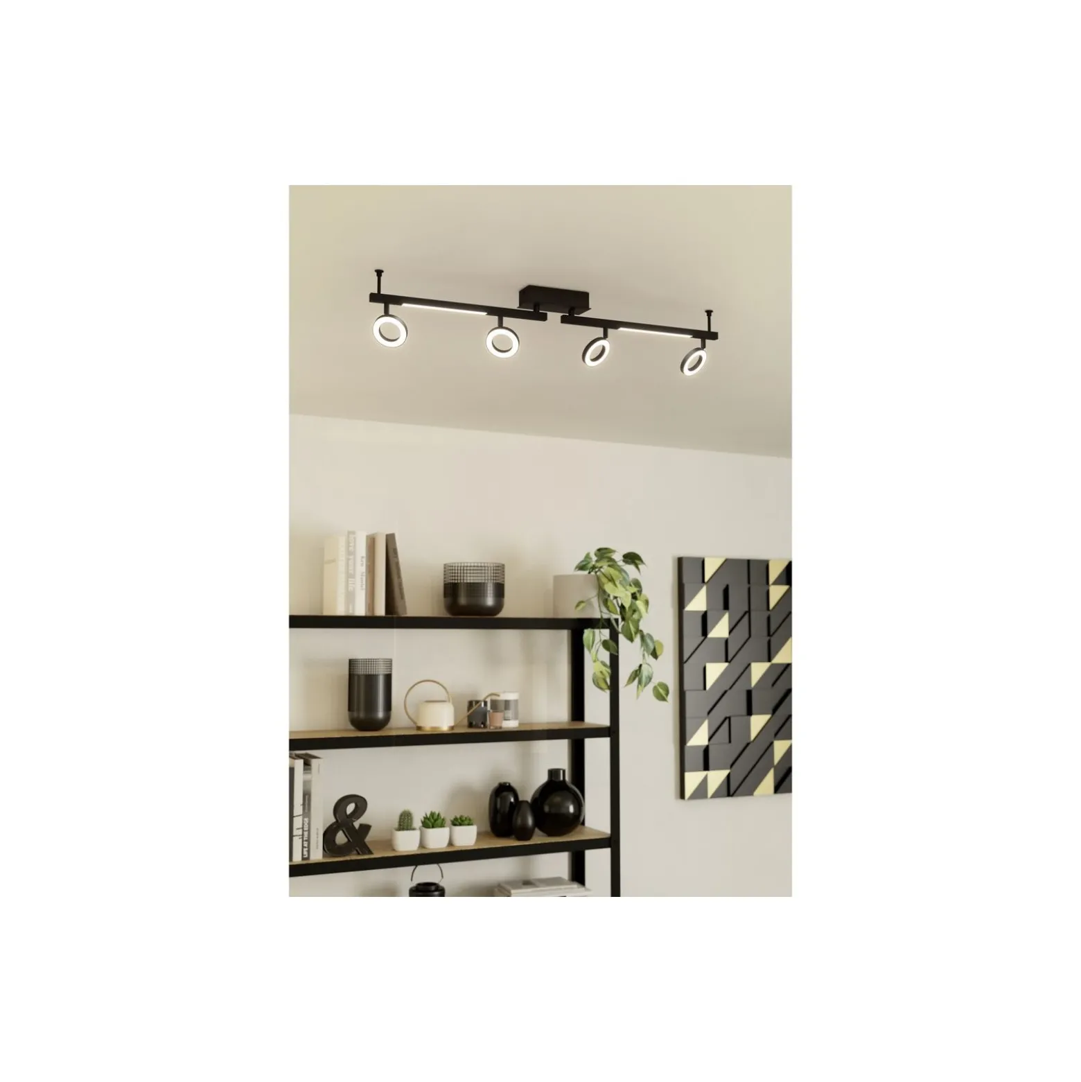 Eglo Taklampa Cardillio 2 Aluminium Stål Svart 3.2W 400lm - 830 Varm Vit | IP20