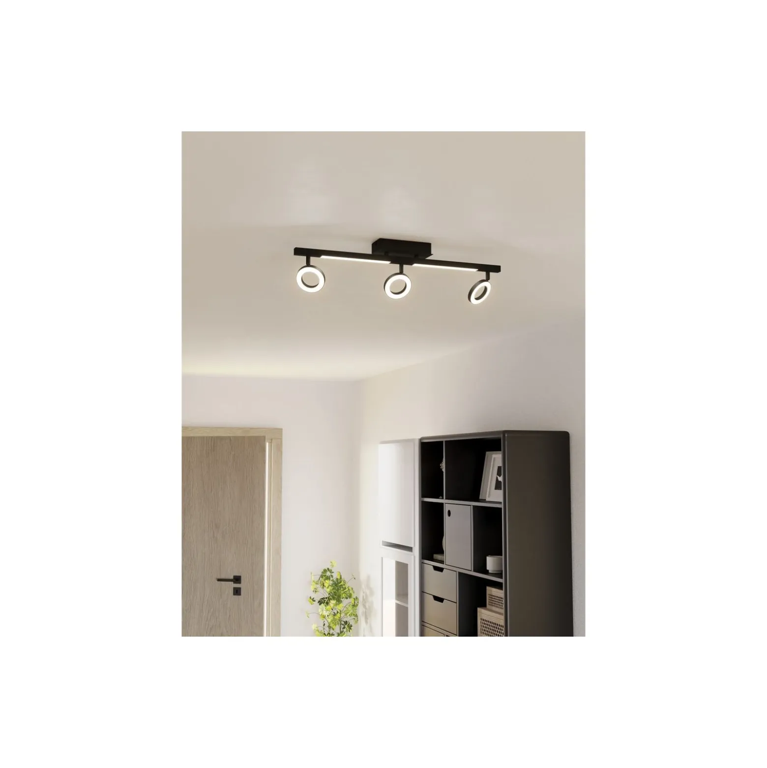 Eglo Taklampa Cardillio 2 Aluminium Stål Svart 3.2W 400lm - 830 Varm Vit | IP20