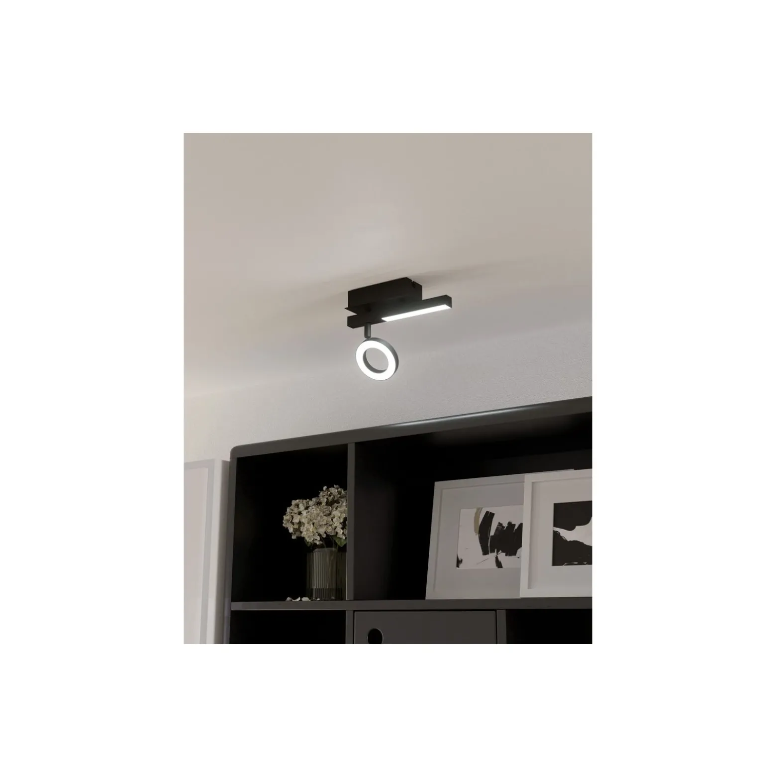 Eglo Taklampa Cardillio 2 Aluminium Stål Svart 3.2W 400lm - 830 Varm Vit | IP20