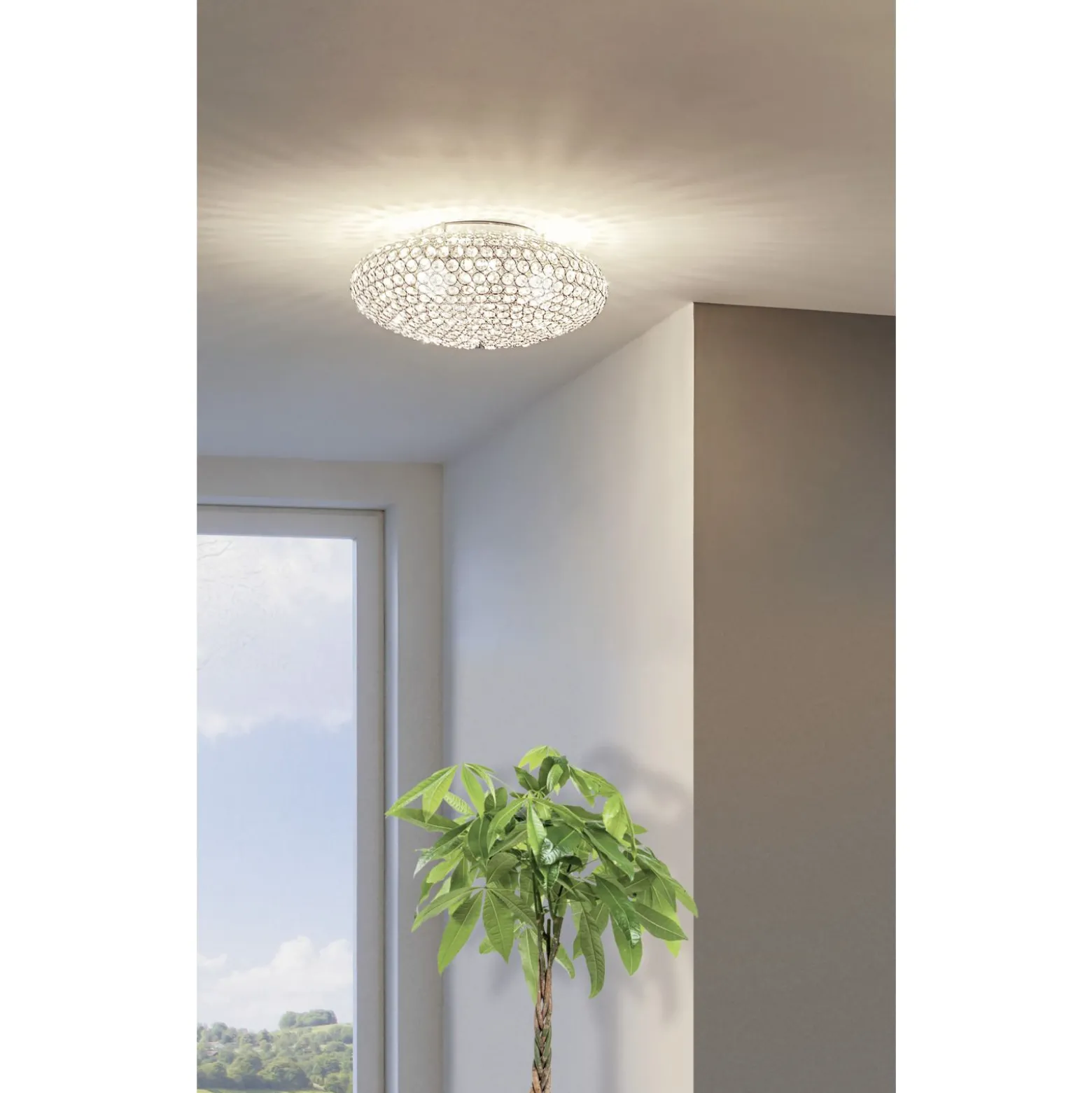 Eglo Taklampa Clemente Stål Krom | 450mm - Passande För 3x E27