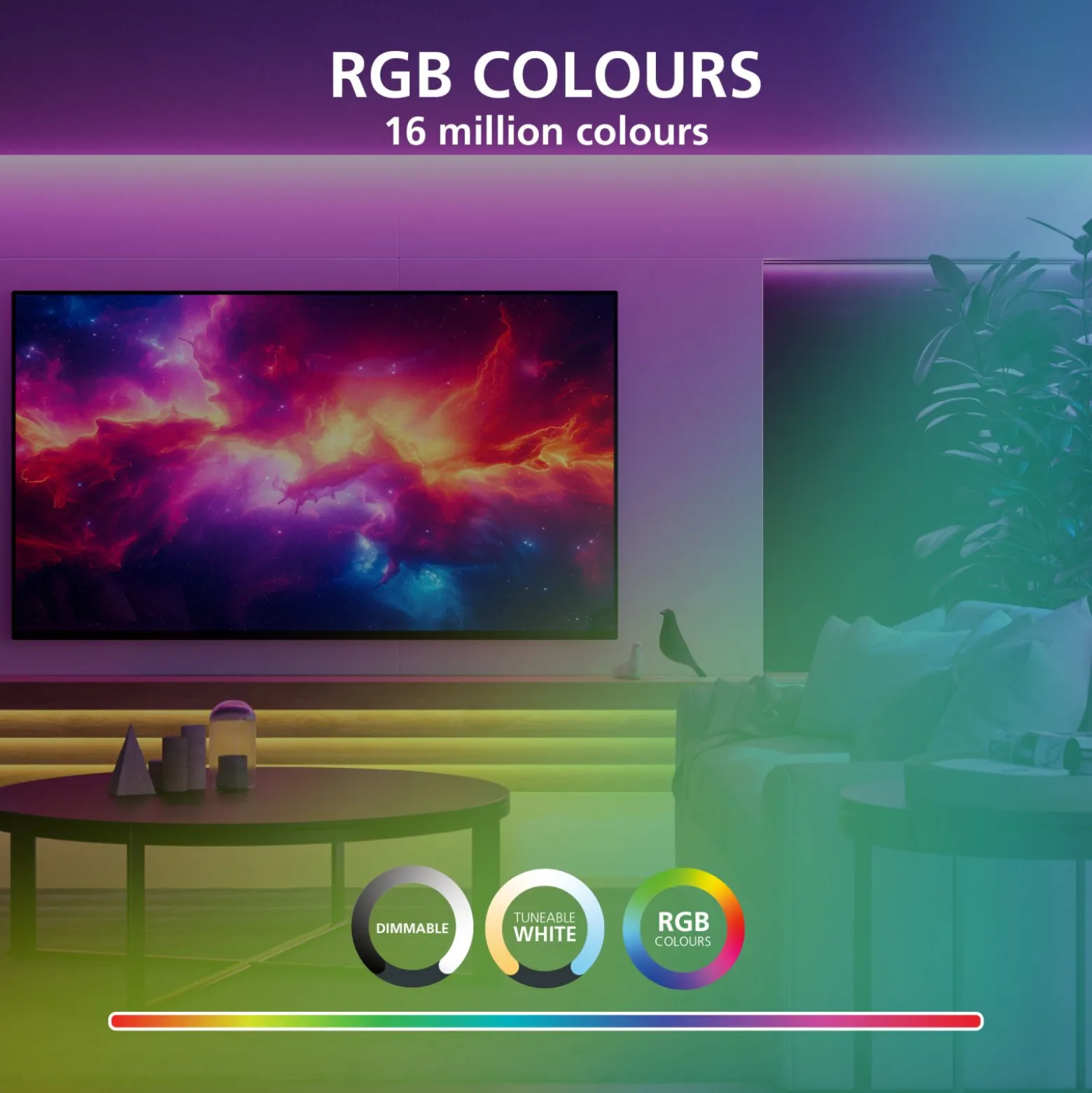 Eglo Taklampa Conomavilla-Z Stål Svart 15W 2000lm - 827-865 Justerbar Vit | 450mm - Dimbar
