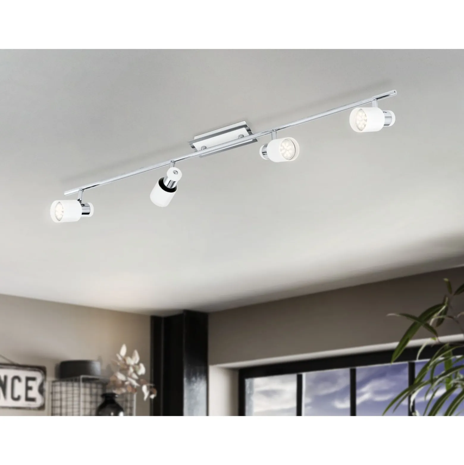 Eglo Taklampa Davida Stål Krom 4W 400lm - 830 Varm Vit
