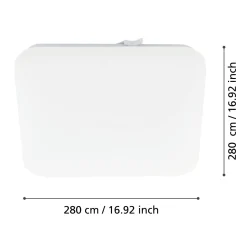 Eglo Taklampa Frania Stål Vit 10W 1100lm - 830 Varm Vit